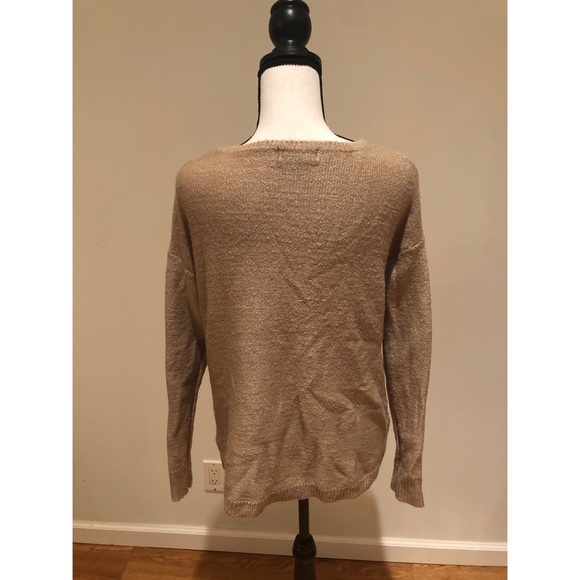 Verve Ami Light Brown Sweater Size Medium - Picture 3 of 4